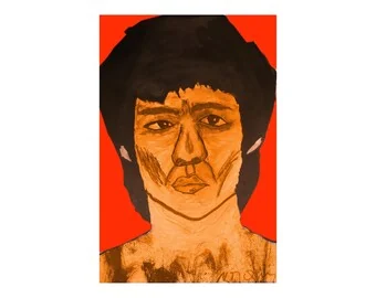 Bruce Lee : Œuvre murale à imprimer, fichier JPEG à télécharger, œuvre de İlker Ortaç