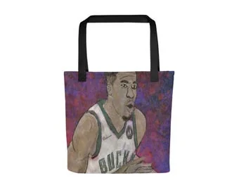 Giannis Antetokounmpo: Portreya di tevgerê de: Çenteya destan, 15x15 înç ji aliyê İlker Ortaç ve