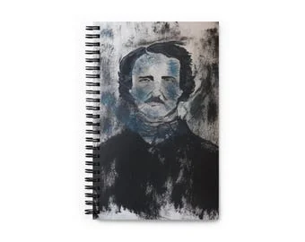 İlker OrtaçによるEdgar Allan Poe スパイラルノート、ドット方眼140ページ