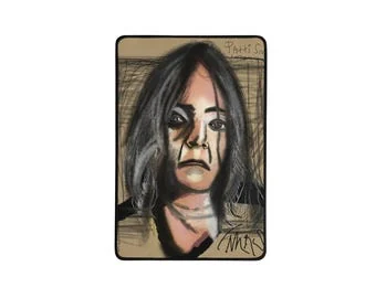 İlker OrtaçによるPatti Smith デスクマット、12x18 インチ マウスパッド