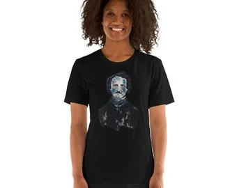Edgar Allan Poe: Portre: Tîşorta reş, Bella Canvas 3001 ji aliyê İlker Ortaç ve