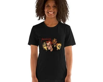 İlker OrtaçによるMetallicaの肖像 黒のTシャツ、Bella Canvas 3001
