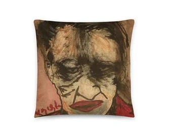 Marilyn Manson: Portreya sor: Bergê balîfê, 16x16 înç, Tenê berg ji aliyê İlker Ortaç ve