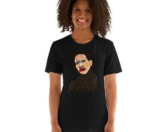 Marilyn Manson: Portreya bi vegotineke bihêz: Tîşorta reş, Bella Canvas 3001 ji aliyê İlker Ortaç ve