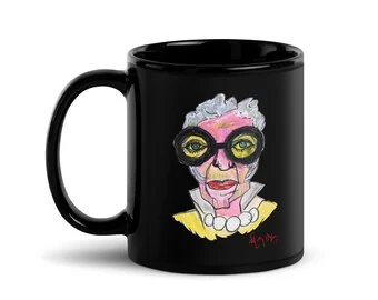 Iris Apfel: Kupa, seramîka reş, 11 oz ji aliyê İlker Ortaç ve