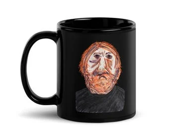 Michael Haneke : Mug en céramique noire, 11 oz par İlker Ortaç