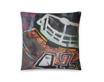 İlker Ortaçによるアメリカンフットボール選手 クッションカバー、16x16 インチ、カバーのみ