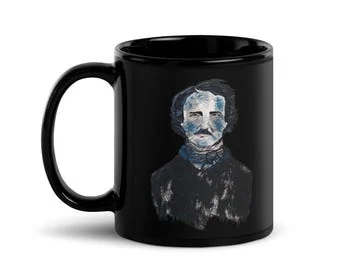 Edgar Allan Poe: Portre: Kupa, seramîka reş, 11 oz ji aliyê İlker Ortaç ve