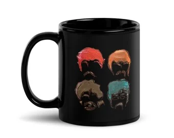 The Beatles: Rûyên li hewayê: Kupa, seramîka reş, 11 oz ji aliyê İlker Ortaç ve