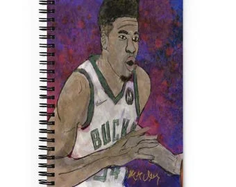 Giannis Antetokounmpo : Portrait en action : Carnet à spirale, 140 pages à points par İlker Ortaç