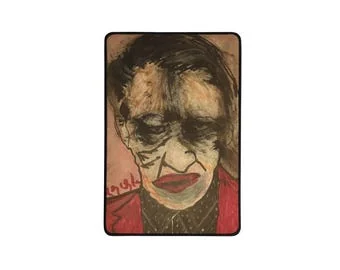 Marilyn Manson : Portrait rouge : Tapis de bureau, tapis de souris de 12x18 pouces par İlker Ortaç