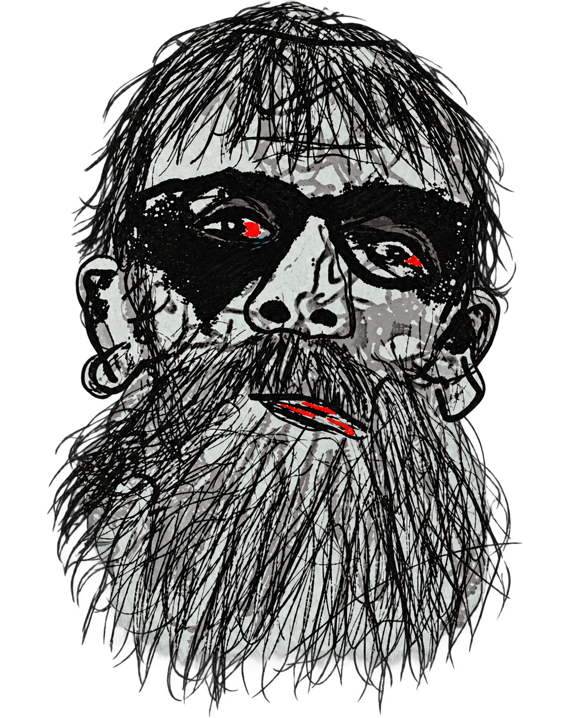 Expressive monochrome portrait